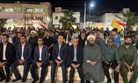 گزارش تصویری از حضور غلامحسین زیبا فرماندار کنگان به همراه علی اخلاقی، جاسم رستگار معاونین فرمانداری و حسین طاهری نیا بخشدار سیراف در تجمعات شبانه مردمی بخش سیراف 