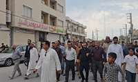 گزارش تصویری راهپیمایی مردم اهل سنت کنگان در  روز قدس و محکومیت رژیم ظالم  اسرائیل و آمریکای جنایتکار