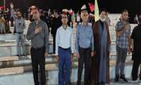 حضور فرماندار شهرستان کنگان و معاونان فرمانداری در تجمعات شبانه در محل پارک مرجان